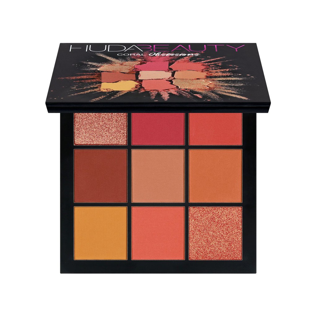 Bảng Phấn Mắt Tông Cam Cháy Huda Beauty Coral Obsessions Eyeshadow Palette