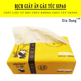 Thùng giấy ăn gấu trúc Sipao siêu dai 1 thùng 30 gói nhỏ