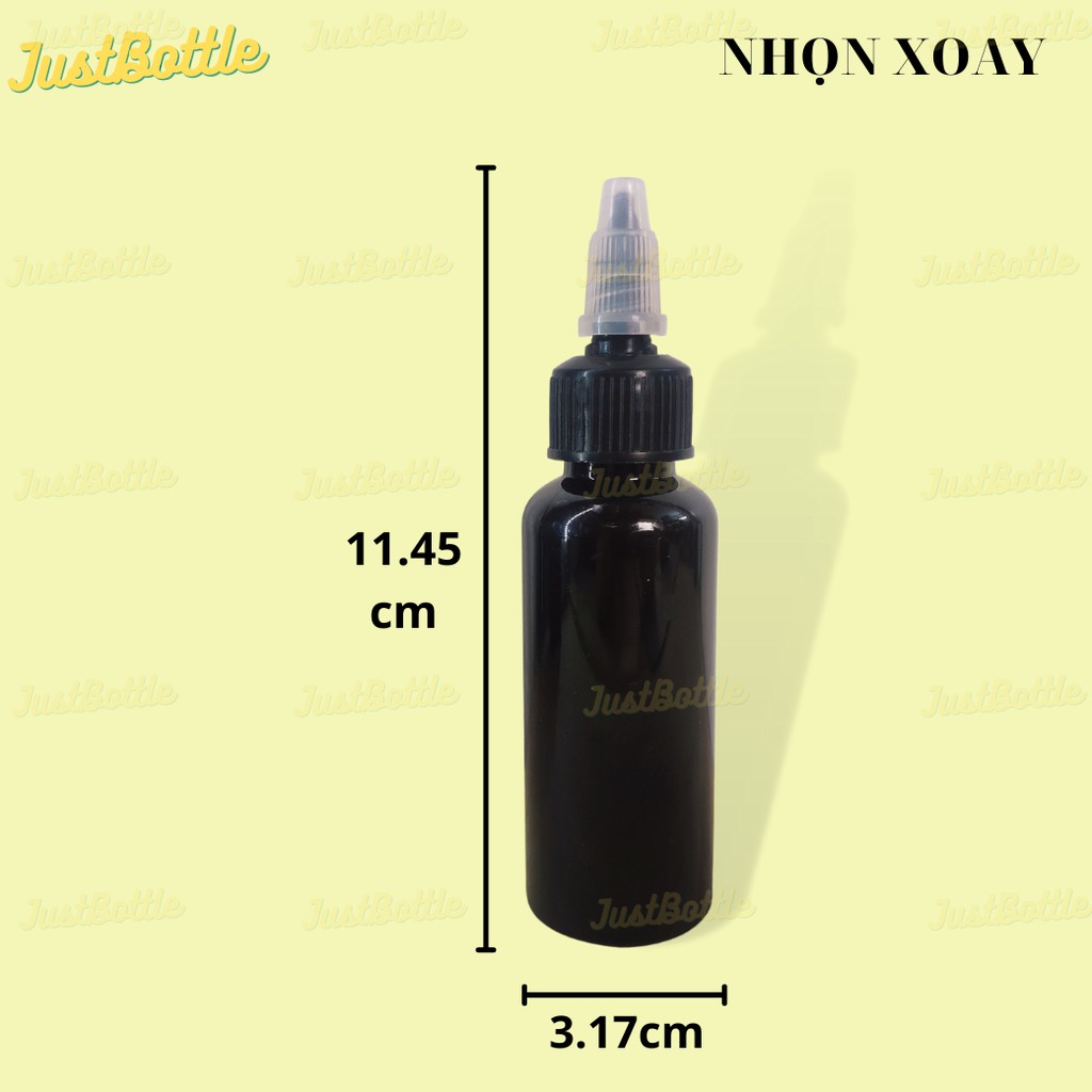 LỌ CHIẾT MỸ PHẨM Đen 30ml 50ml 100ml giá rẻ  VỎ CHAI NHỰA PET Nhỏ dạng vòi nhấn xịt phun sương nắp bật nhọn nhôm toner