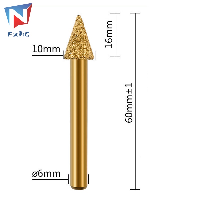 Mũi Khoan Mài Kim Cương 6mm Thông Dụng Cho Máy Khoan/Đá/Kim Cương