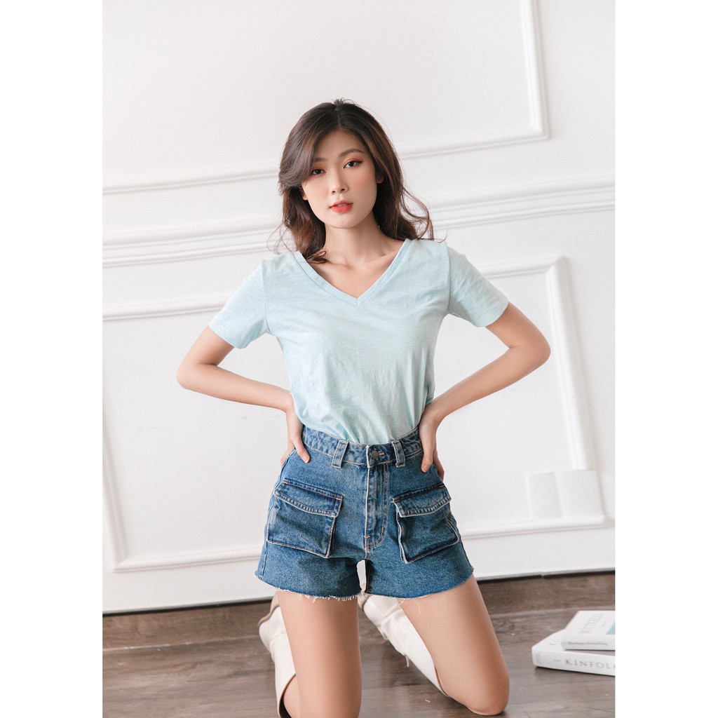 Quần short jeans túi hộp MIEU - HA27