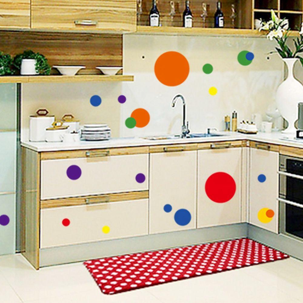 Miếng Dán Tường Trang Trí Bằng PVC Họa Tiết Chấm Bi Dễ Thương