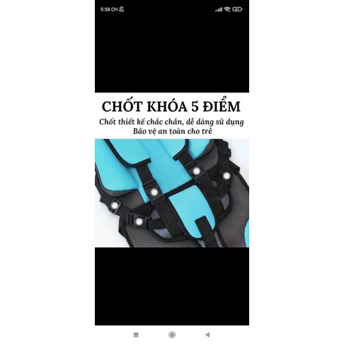 GHẾ NGỒI ÔTÔ AN TOÀN  CHO BÉ CÓ GỐI TỰA ĐẦU TIỆN DỤNG.tho