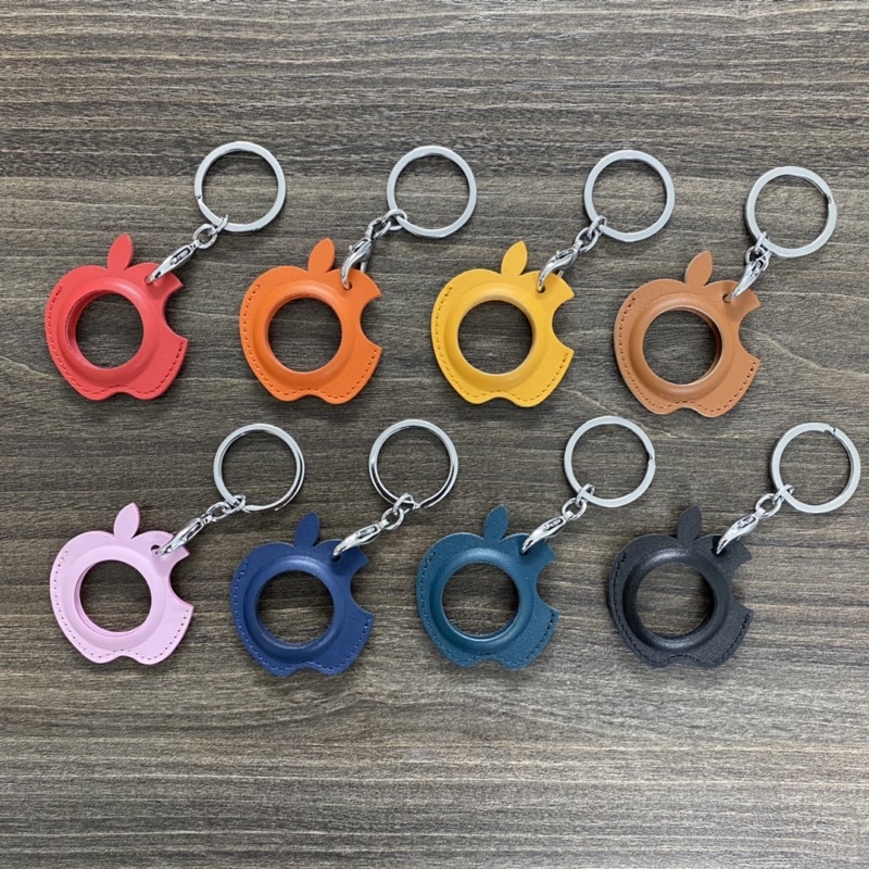 Bao Da Móc Khóa Airtag Quả Táo - Chất liệu Da Simili Dày Dặn Chắc Chắn -  Vỏ Bọc / Case Ốp Bảo Vệ Chống Va Đập Trầy Xước
