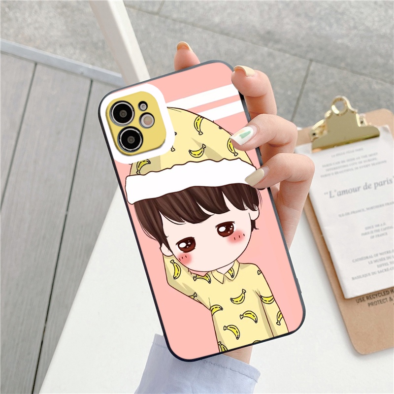 Ốp lưng iphone couple giận dỗi đáng yêu viền vuông ốp iphone6/6s/7/8/se2020/x/xr/xs/xsmax/11/12/13/pro/promax BVC