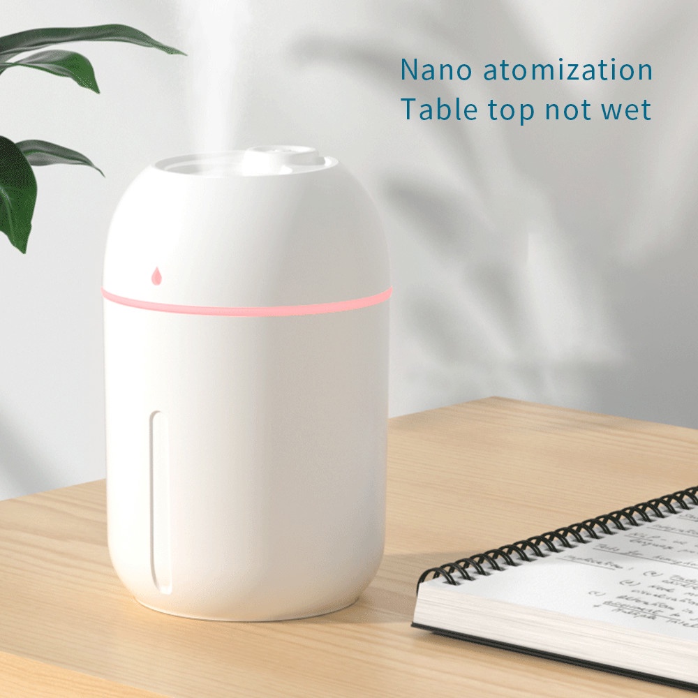 Máy Xông Tinh Dầu Phun Sương Mini 330ml Tạo Độ Ẩm Khử Khuẩn Làm Mát Không Khí Trong Phòng Và Trong Xe Hơi