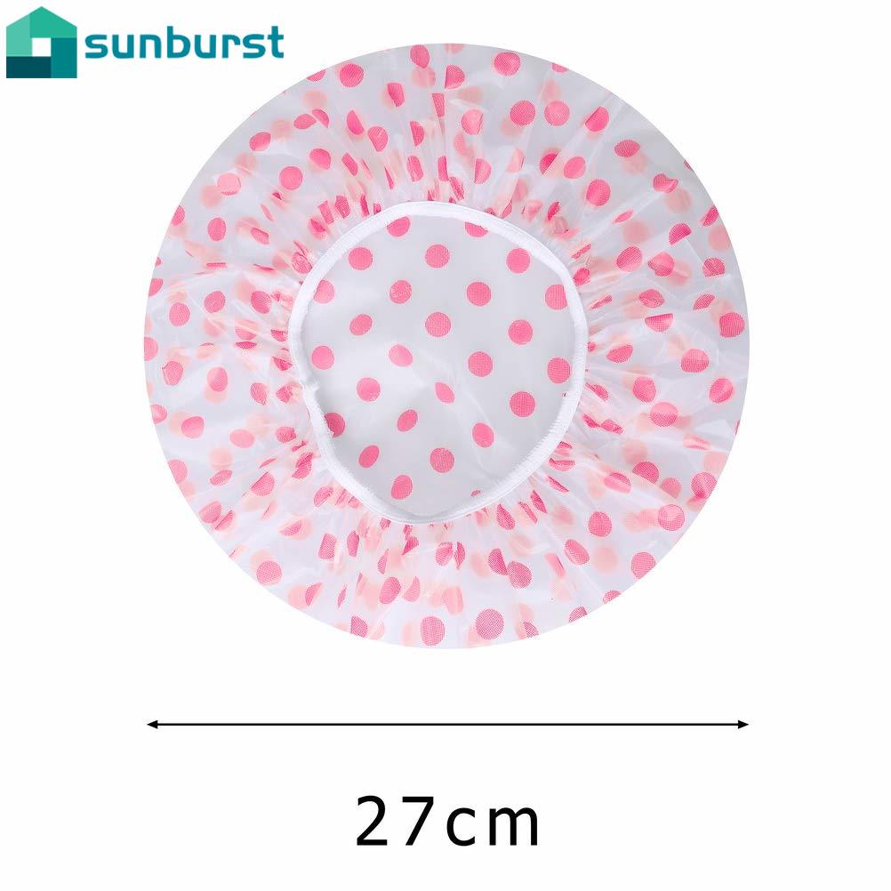 Mũ Trùm Tóc Khi Tắm Co Giãn Họa Tiết Chấm Bi Cho Nữ