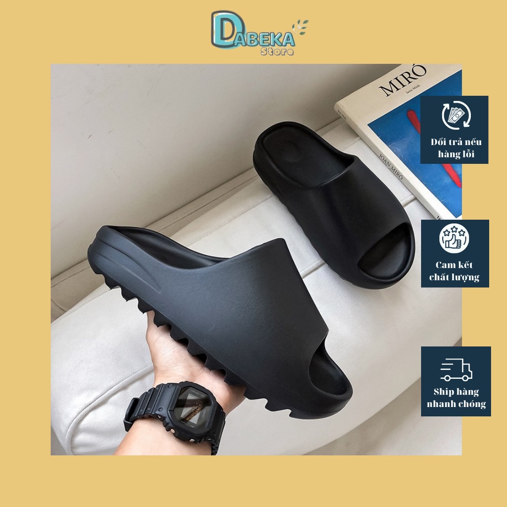 Dép Đúc Unisex Trơn - Dép Lê Bánh Mì Quai Ngang Nam Nữ Hottrend Chống Trơn Trượt - Dabeka - D038