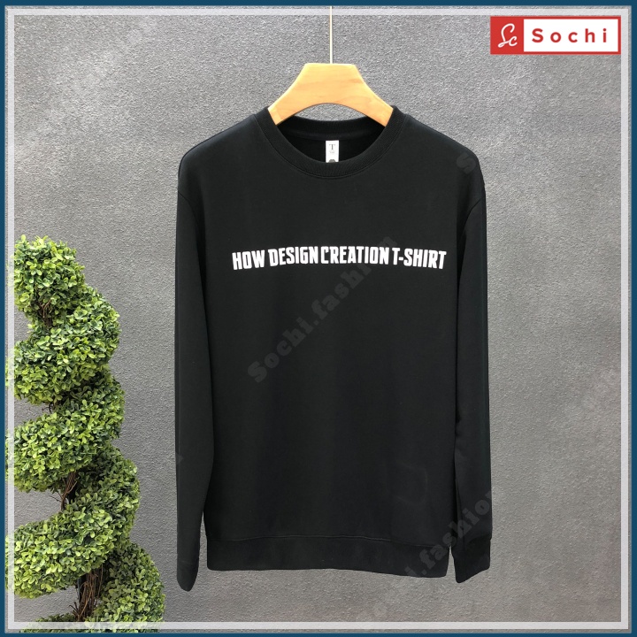 Áo thu đông nam tay dài, áo nỉ sweater giữ nhiệt mềm mịn ôm người in Make mã SW6.23