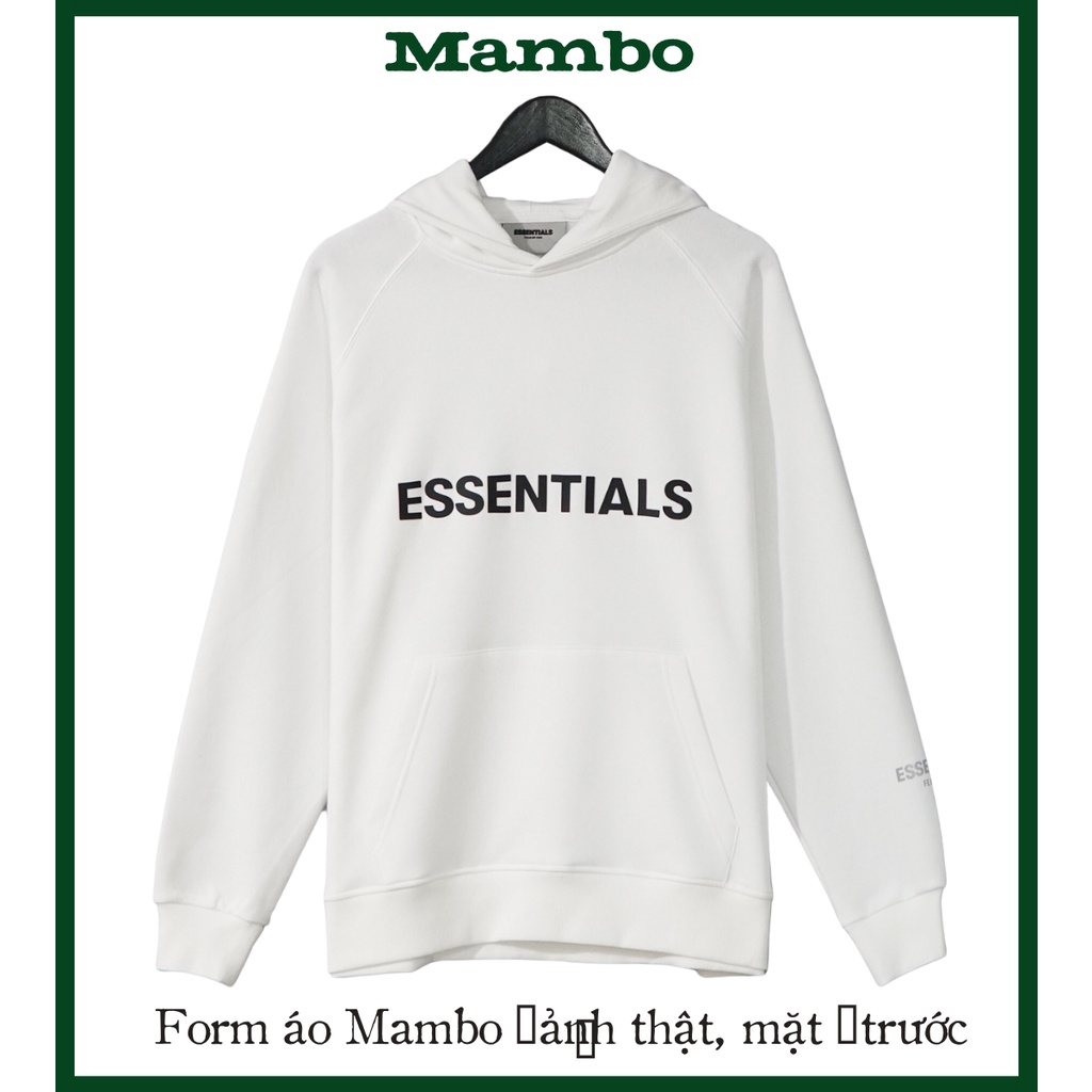 Áo khoác Hoodie nỉ có mũ form rộng ESSENTIALS x FOG nhiều màu hotrend vải cotton mềm mát siêu thoải mái
