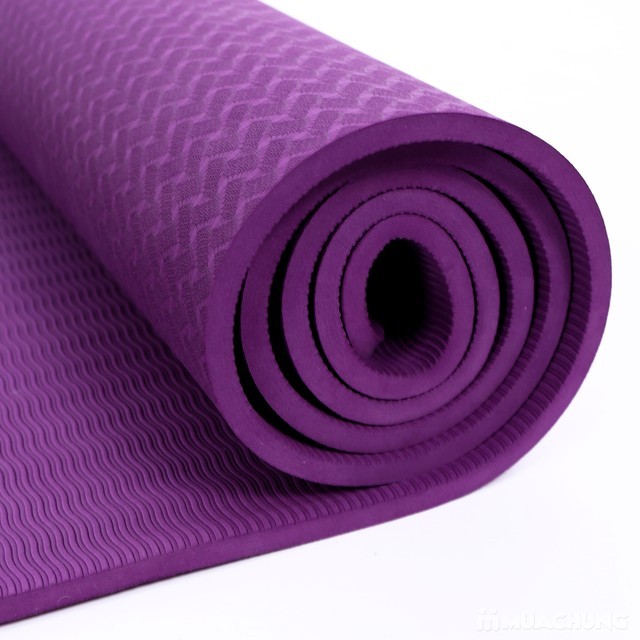 Thảm yoga TPE dày 6mm cao cấp 1 lớp tặng túi lưới đựng thảm