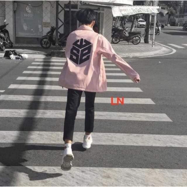 Áo khoác kaki cổ bẻ cài cúc SE cho nam nữ