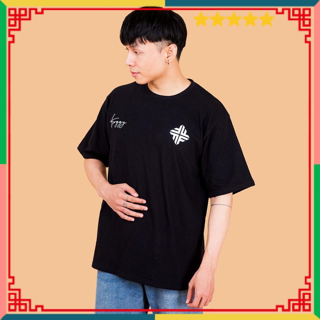 Áo thun tay lỡ FROGGY phông unisex nam nữ cotton oversize form rộng rất dễ phối đồ in hình chữ basic cổ điển siêu ngầu