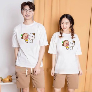 Áo Thun Cặp Đôi Quỳnh Aka và Trắng Củ Cải _ big size 8kg - 105kg