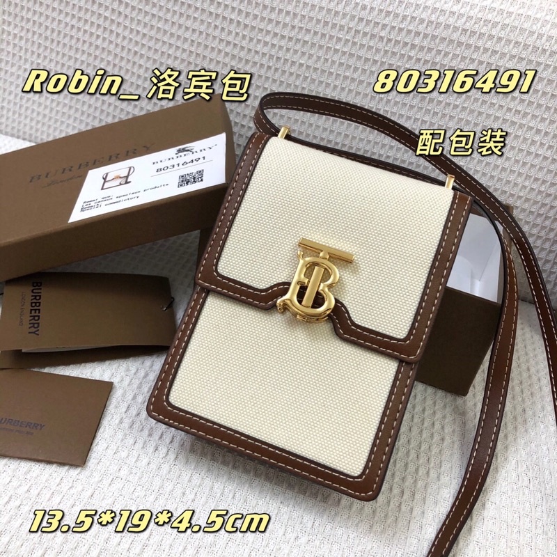 Túi đựng điện thoại cho nam và nữ dáng đứng bên ngoài đơn giản nhỏ gọn khoá logo burberry