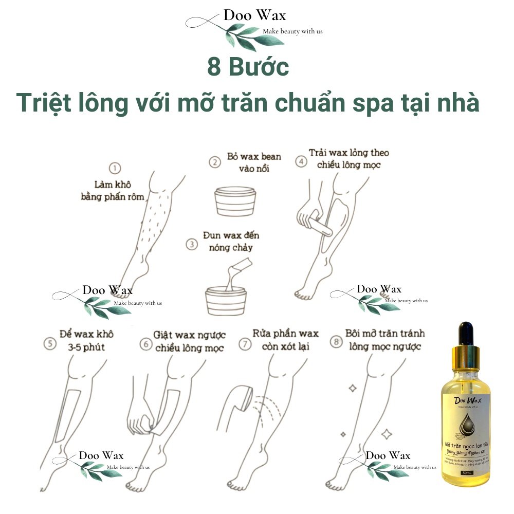 Combo wax lông siêu bám lông với sáp Coconut, serum mỡ trăn nguyên chất và chén silicons c.dính