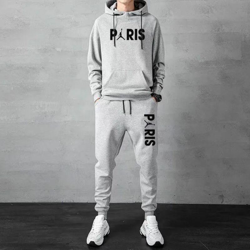 Bộ Nỉ Nam Dài Tay Có Mũ Paris Mặc Cực Ấm, Set Đồ Nam Thu Đông Nam Cao Cấp🛒Minh Phi Style