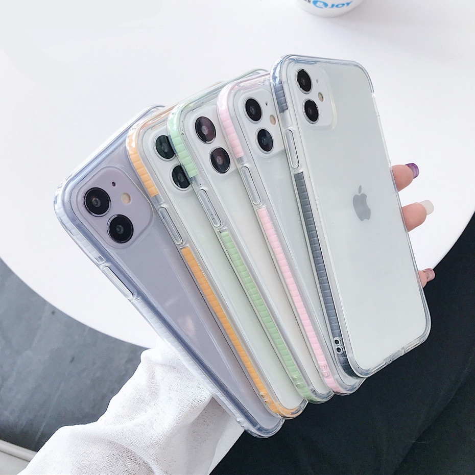 Ốp lưng iPhone chống sốc trong suốt Ốp lưng TPU mềm mát đơn giản cho iPhone 6 6S 7 8 Plus X XR XS MAX 11 Pro Max