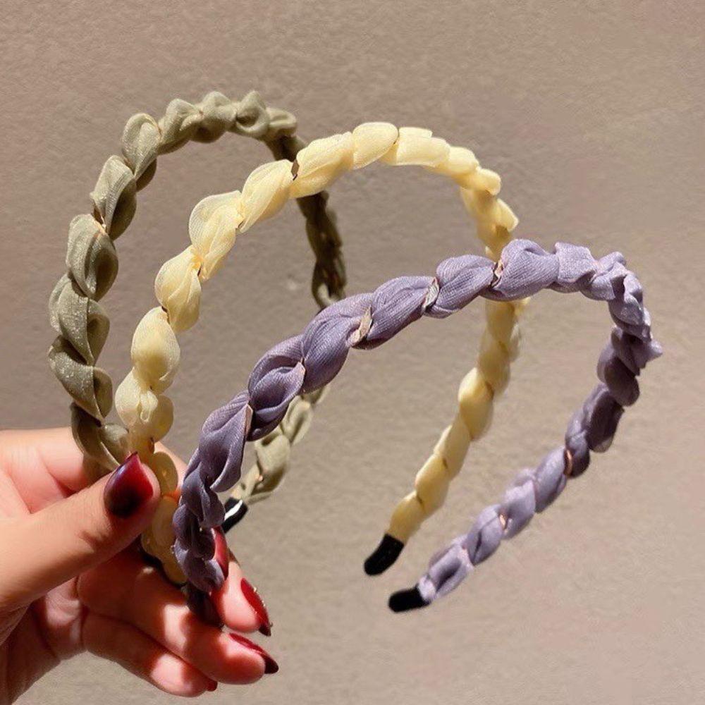 ANEMONE Băng Đô Cài Tóc Dạng Lưới Xoắn Công Chúa Phong Cách Hàn Quốc Cổ Điển Thanh Lịch