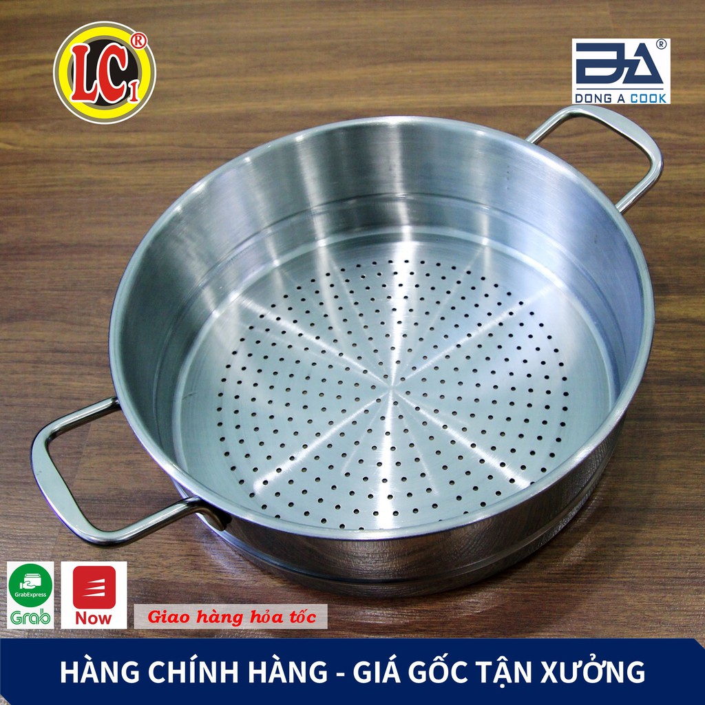 [Hàng chính hãng] Bộ Nồi xửng hấp gà nấu xôi 2 tầng Inox Đông Á đáy từ cao cấp - Dùng được bếp từ