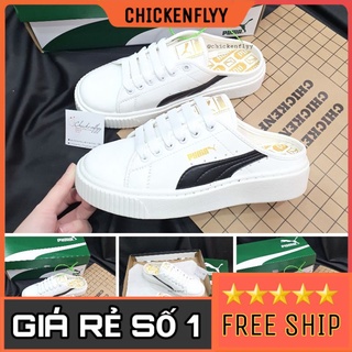Giày dép PM TRẮNG VẠCH ĐEN ĐẠP GÓT fenty