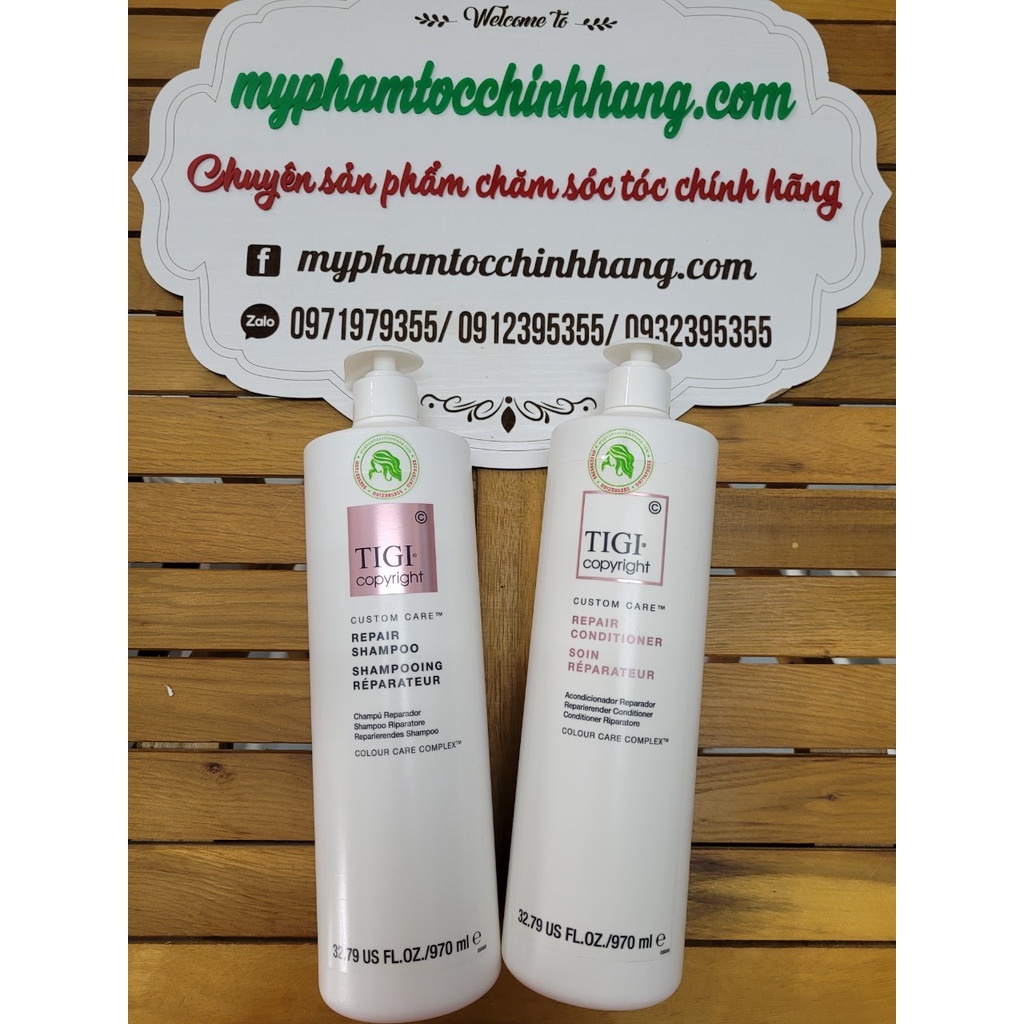 ( CHÍNH HÃNG CÔNG TY) DẦU GỘI XẢ TIGI COPYRIGHT REPAIR DÀNH CHO TÓC HƯ TỔN 970ML