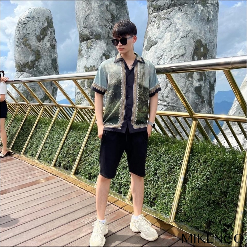 Áo sơ mi ngắn tay chính hãng Mikenco PEGASUS unisex