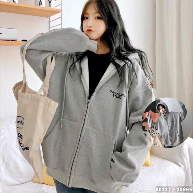 Áo Khoác Nỉ Bông Form Rộng UNISEX Hàng QC Áo Khoác Nữ Khoá Kéo Jackets Nỉ Nam Nữ in D-YA - AK3337 | BigBuy360 - bigbuy360.vn