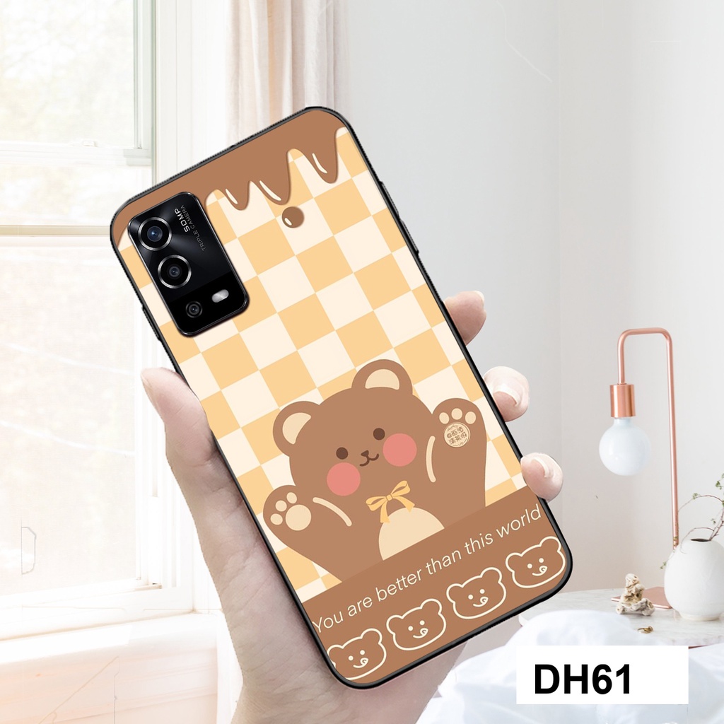 Ốp lưng Oppo A52/A92/A54 / A55 / A53 in hình 3D lucky, gấu Brick xinh xắn - KHÔNG NÊN BỎ LỠ