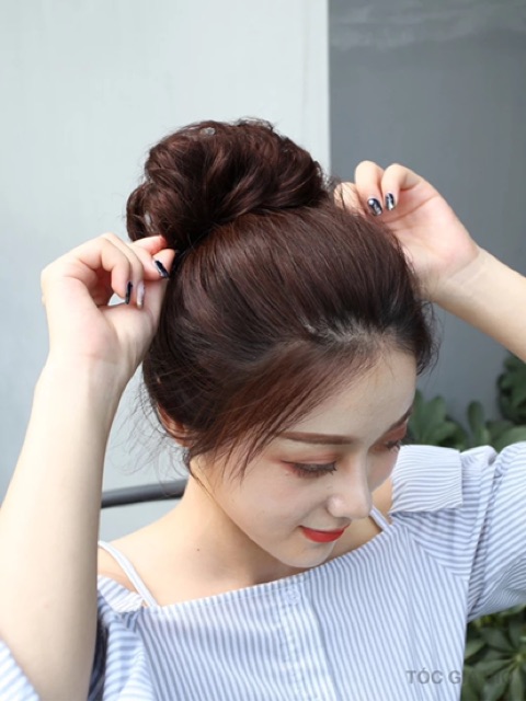 CAO CẤP- Tóc búi cột xoăn