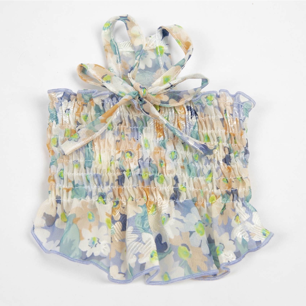 Váy yếm voan hoa cao cấp cho chó mèo, quần áo thú cưng - DP052