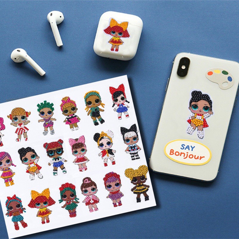 1 hộp 4 tranh sticker đính đá