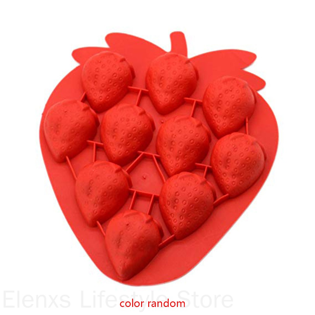 Khuôn Silicon Làm Đá / Sô Cô La Hình Trái Dâu Đáng Yêu