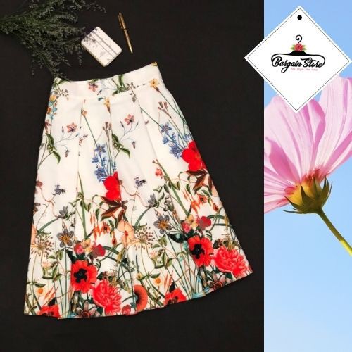 Chân váy hoa xòe vintage ZARA WOMAN - 2hand
