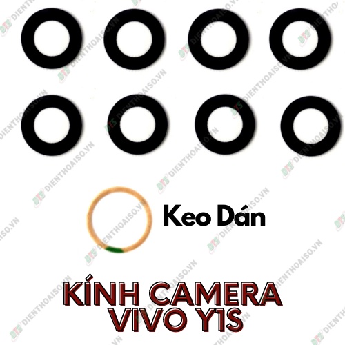 Mặt kính camera vivo y1s có sẵn keo dán