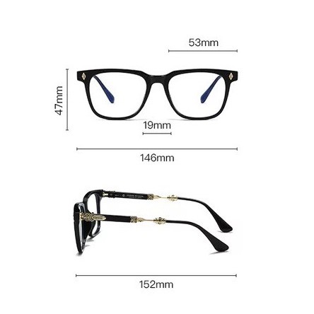 KÍNH CẬN CHROME MẮT KÍNH UNISEX NAM NỮ CHỐNG UV400 THỜI TRANG SÀNH ĐIỆU HOT TREND | BigBuy360 - bigbuy360.vn