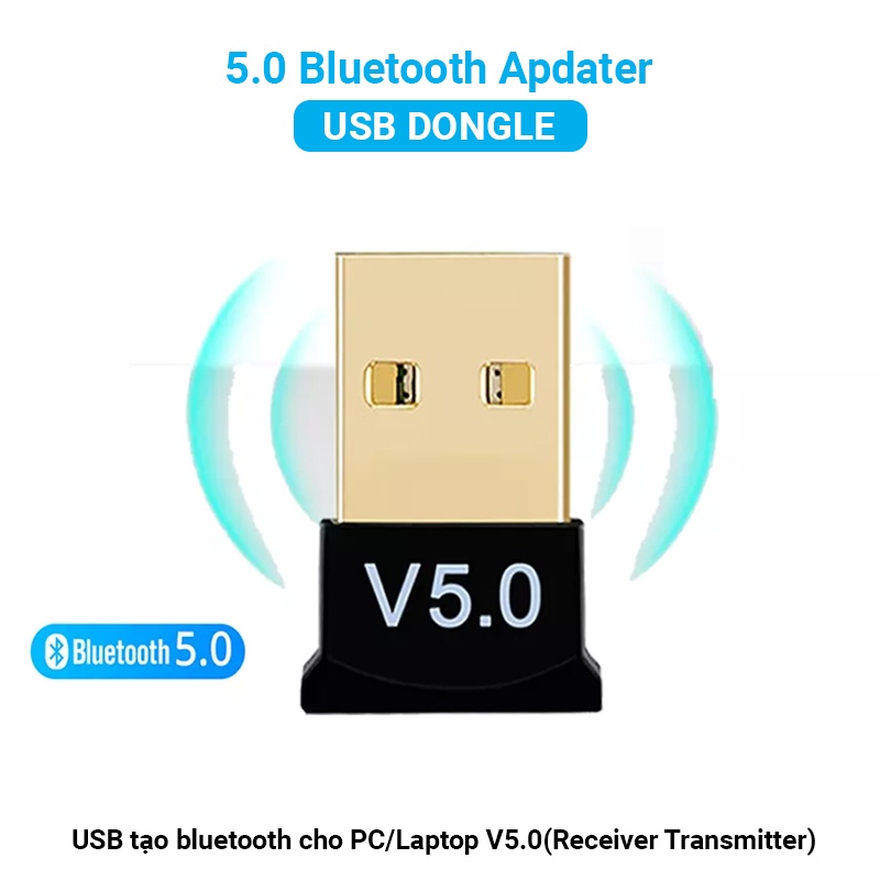 USB Bluetooth 5.0 / 4.0 EDR cho PC - USB Bluetooth cho Máy tính kết nối 20M V5.0 tay cầm, tai nghe, chuột,  bàn phím