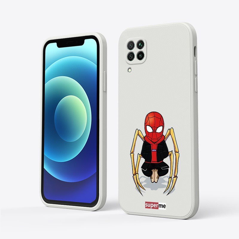 Ốp lưng iphone hình người nhện spiderman cạnh vuông chống sốc 7plus/8plus/x/xs/xsmax/11/12/13/14/pro/promax