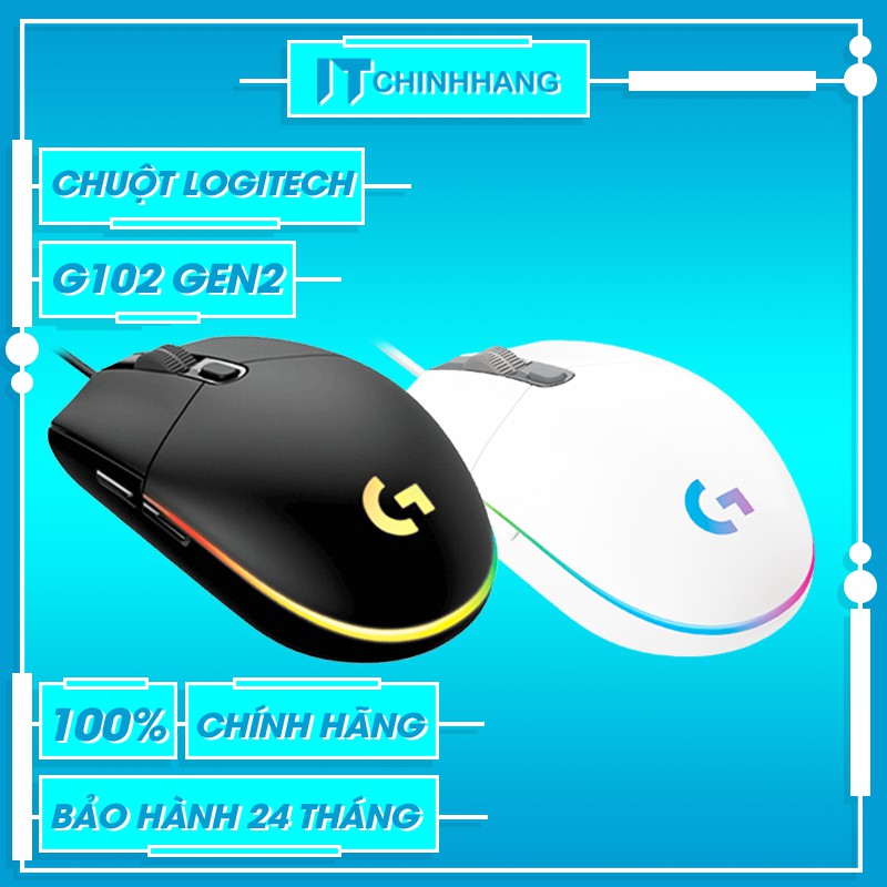 Chuột Gaming Logitech G102 Gen2 LightSync - Hàng Chính Hãng