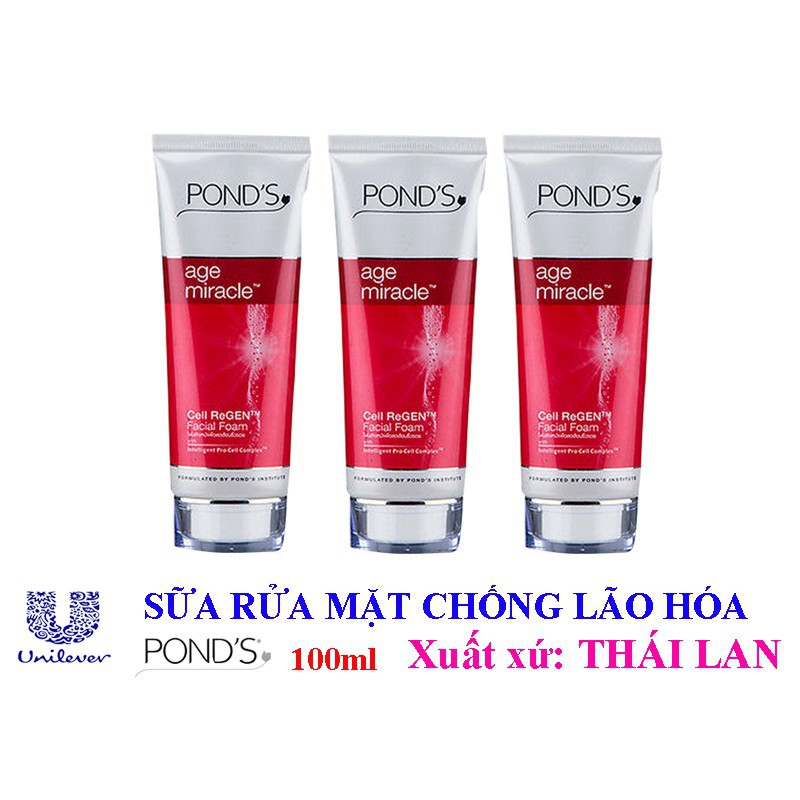 SỮA RỬA MẶT POND ĐỎ CHỐNG LÃO HOÁ THÁI LAN