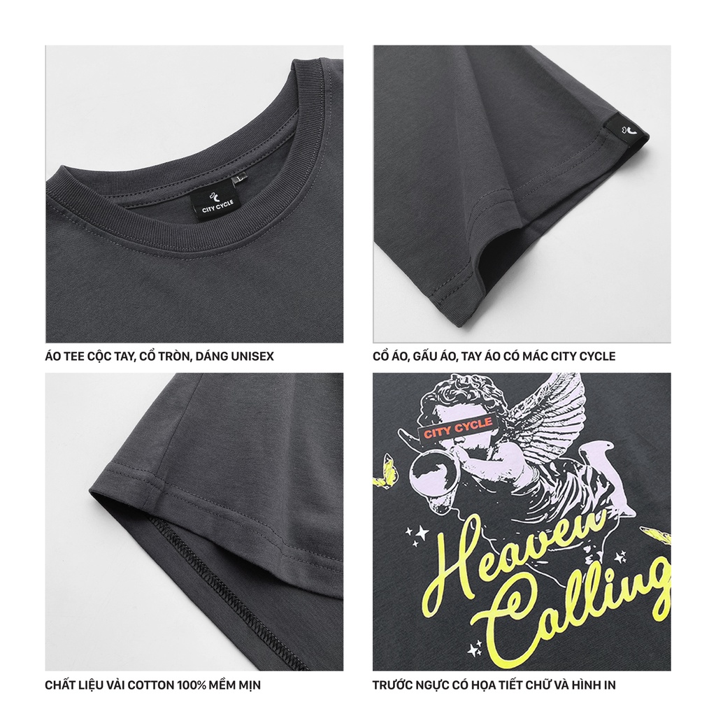Áo thun local brand Calling City Cycle phông tay lỡ form rộng unisex oversize cotton in hình