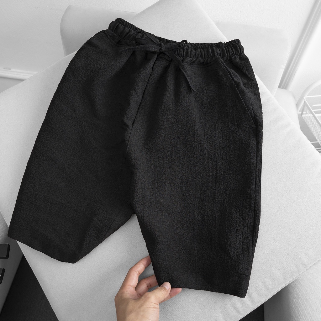 Quần short thể thao nam cao cấp, chất liệu đũi mềm mát chuẩn form