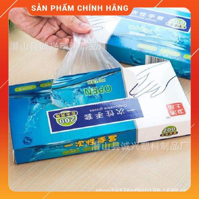 [HÀNG SIÊU TỐT] Găng tay nilon tự hủy sinh học hộp 200c