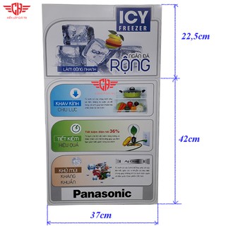miếng dán tủ lạnh Tem gián tủ lạnh panasonic mẫu ICY