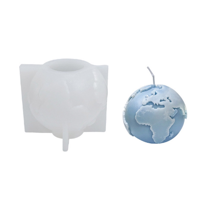 Khuôn Làm Nến / Xà Phòng Handmade Diy Hình Trái Đất Bằng Silicone