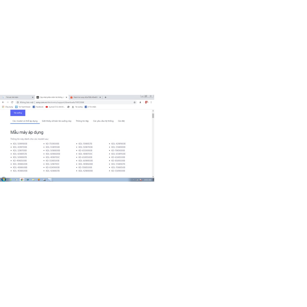 Mạch tivi sony 32w700b 42w700b 40w600b 43w780c 48w780c 50w800b 55w800b mới 100% chính hãng