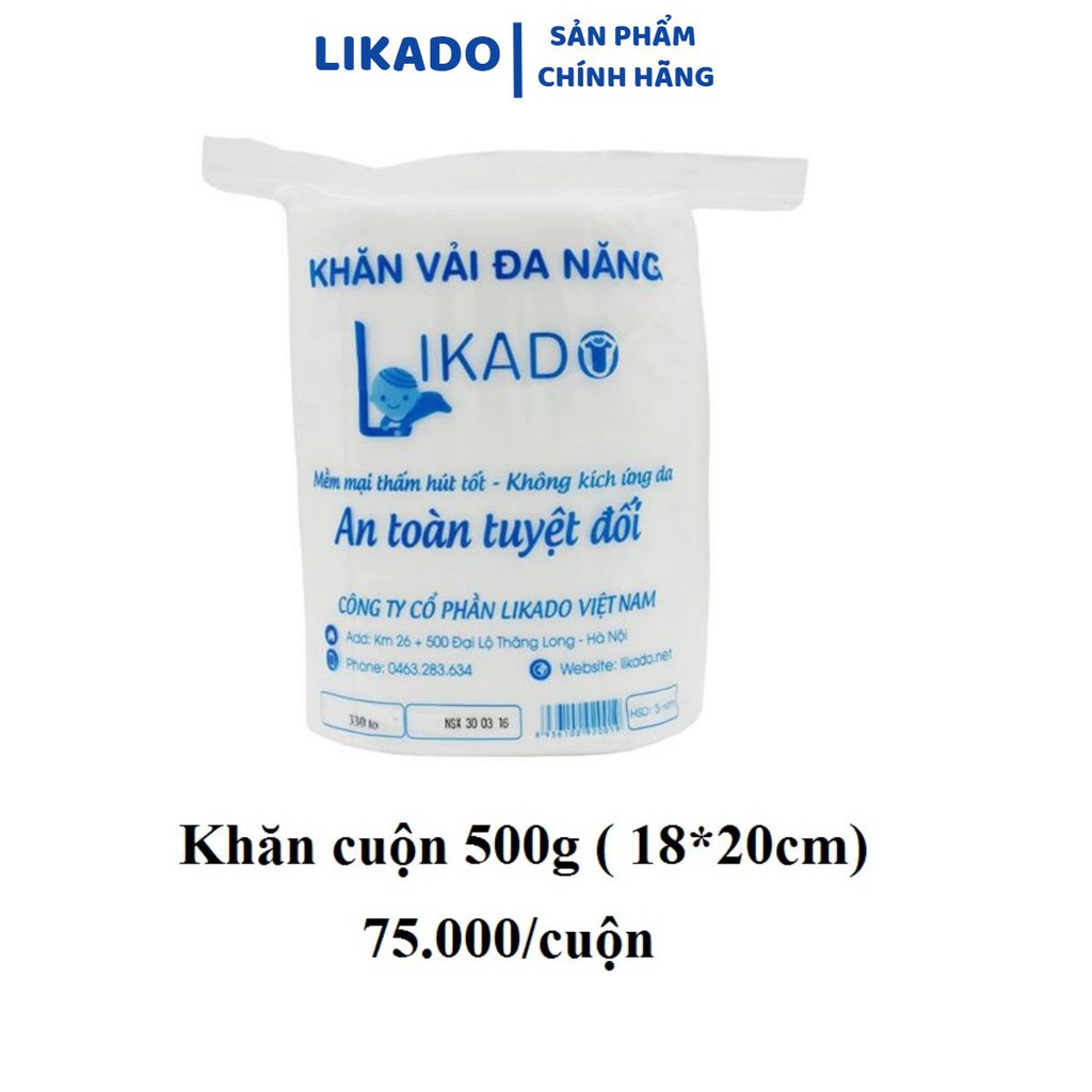 [LIKADO] Khăn giấy khô đa năng Likado 500g dạng cuộn kích thước(18x20cm), 330 tờ ( 1 cuộn)