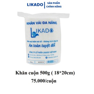 Khăn giấy khô đa năng cho bé Likado 500g dạng cuộn kích thước(18x20cm), 330 tờ ( 1 cuộn)