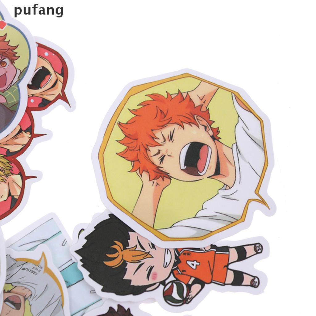 (Hàng bán chạy) 50 miếng dán Anime Haikyuu PVC chống thấm nước cho Laptop ván trượt hành lý {bigsale}