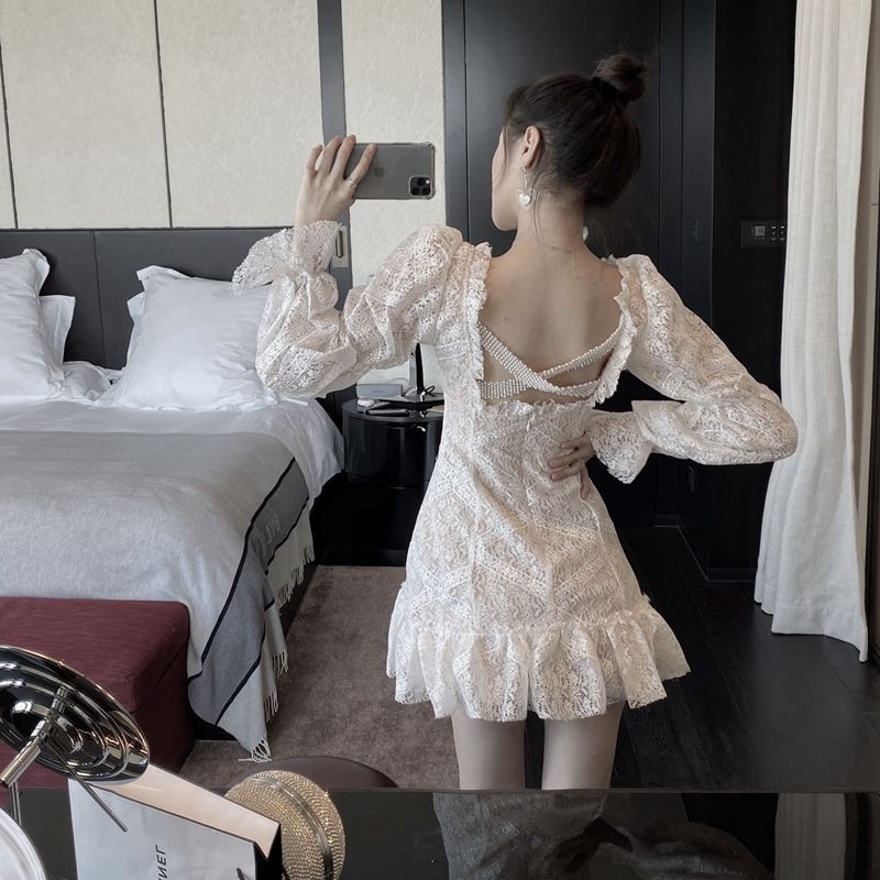 Đầm nữ dáng xòe kiểu đan dây Emilyshop
